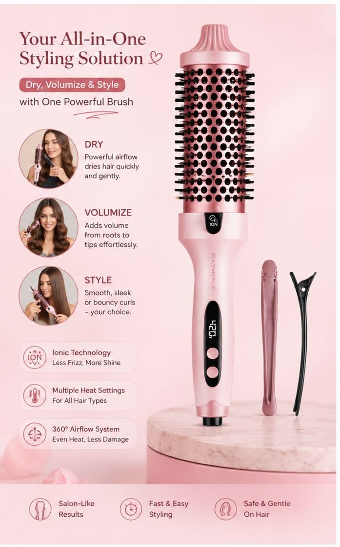 2-in-1 Thermal Styling Brush