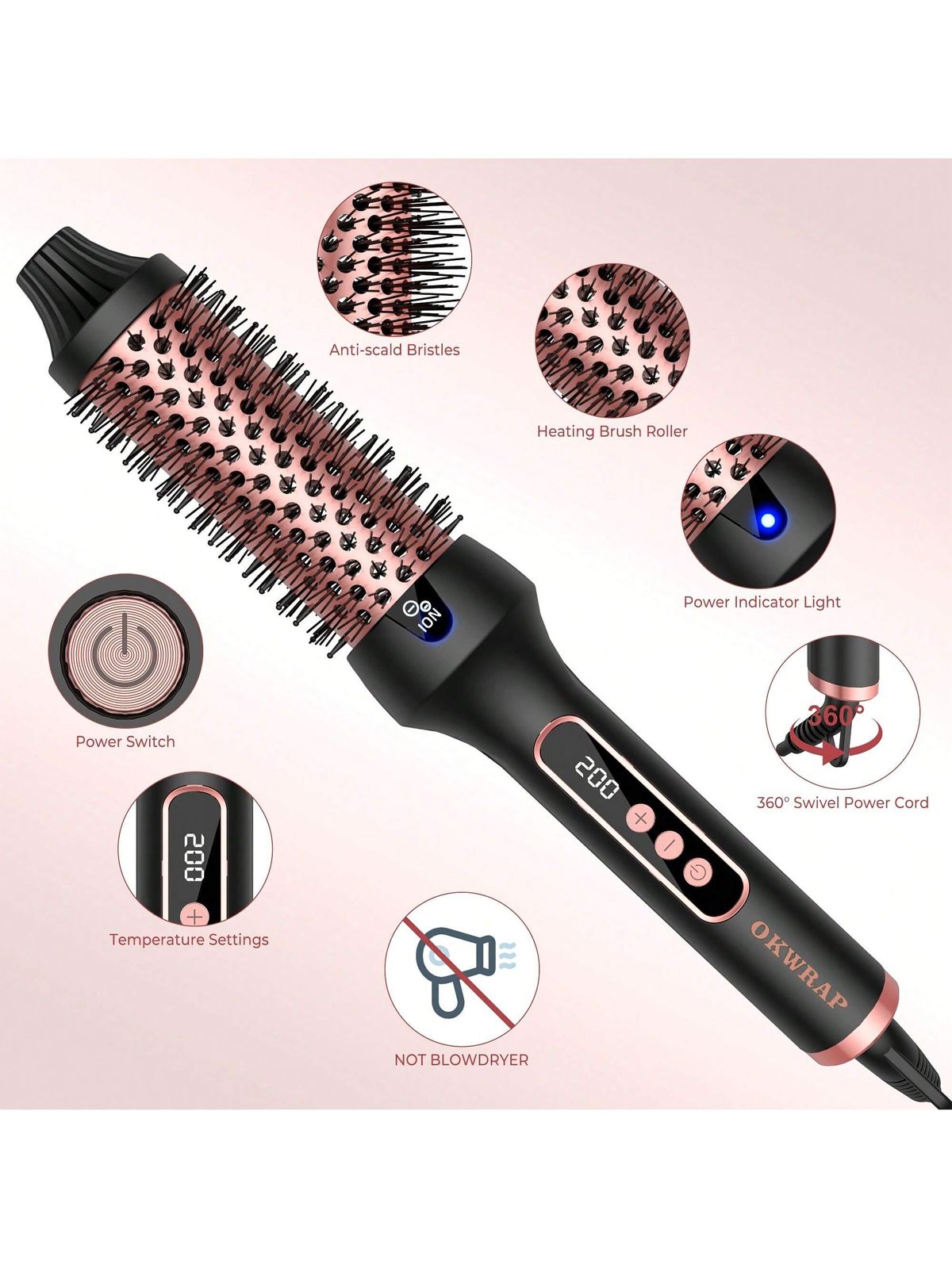 2-in-1 Thermal Styling Brush