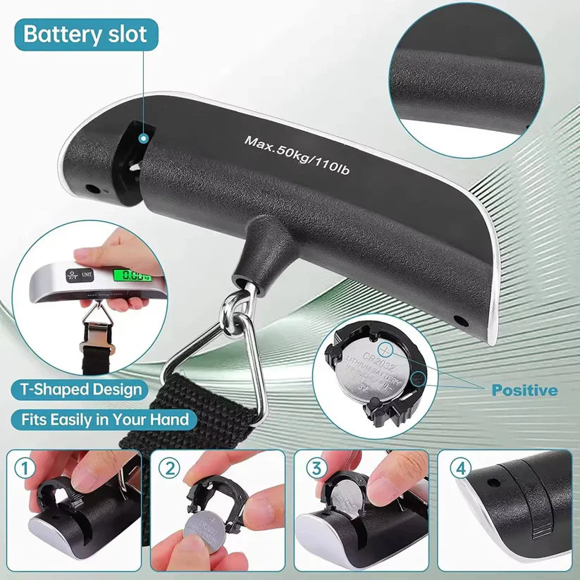 ✈️ Portable Digital Luggage Scale – Accurate Baggage Weight Checker