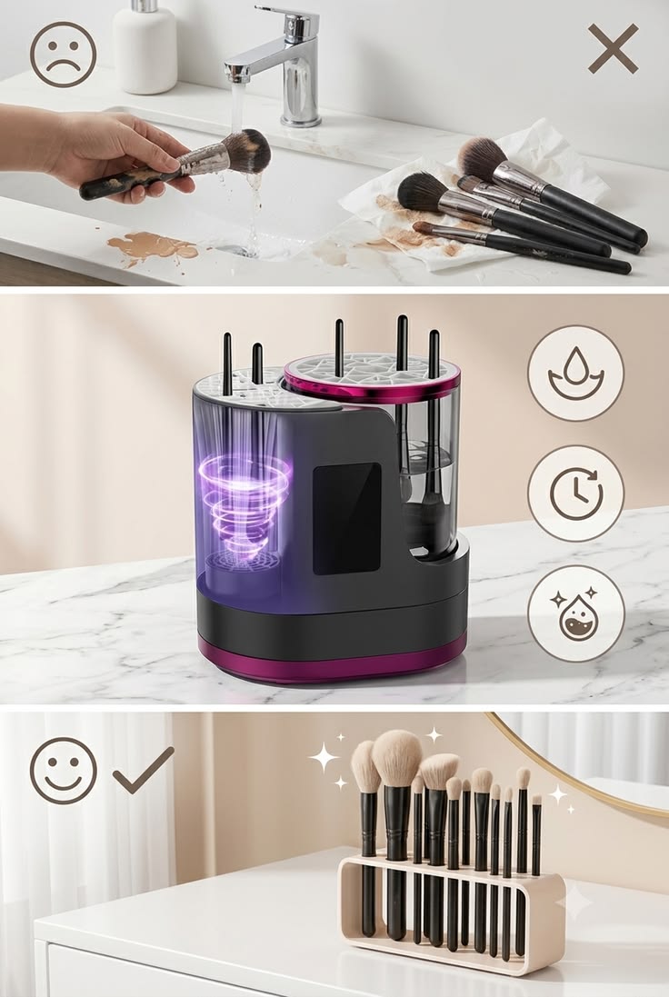 Premium Electric Makeup Brush Cleaner & Dryer