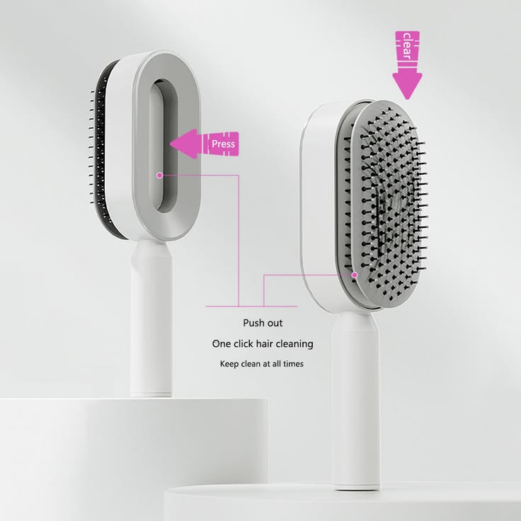 Luxury Self-Cleaning Hair Brush for Everyday Use